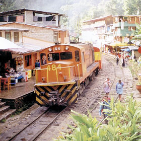 Trein in Aquas Calientes